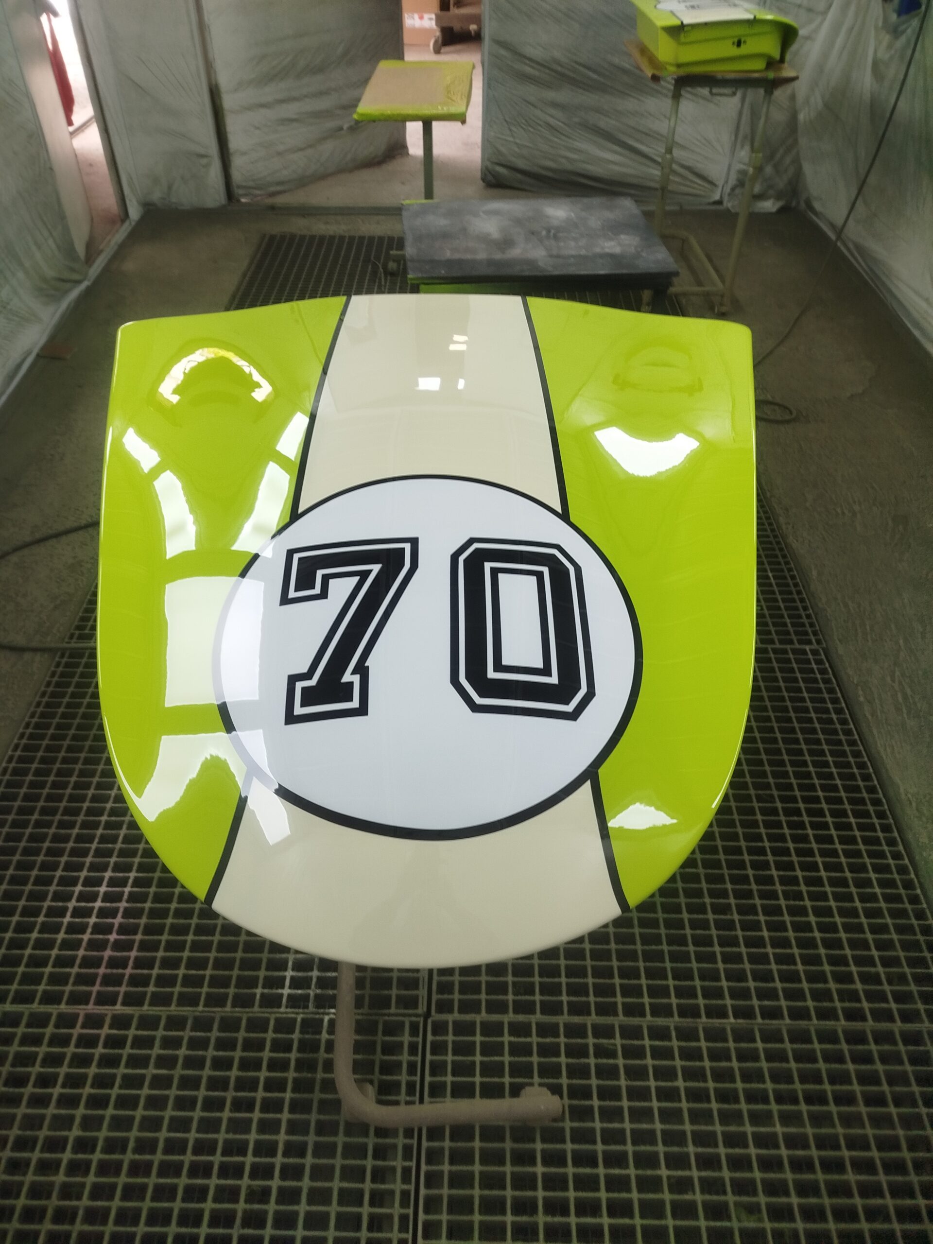 Capot avant pgo speedster peinture vert numero 70