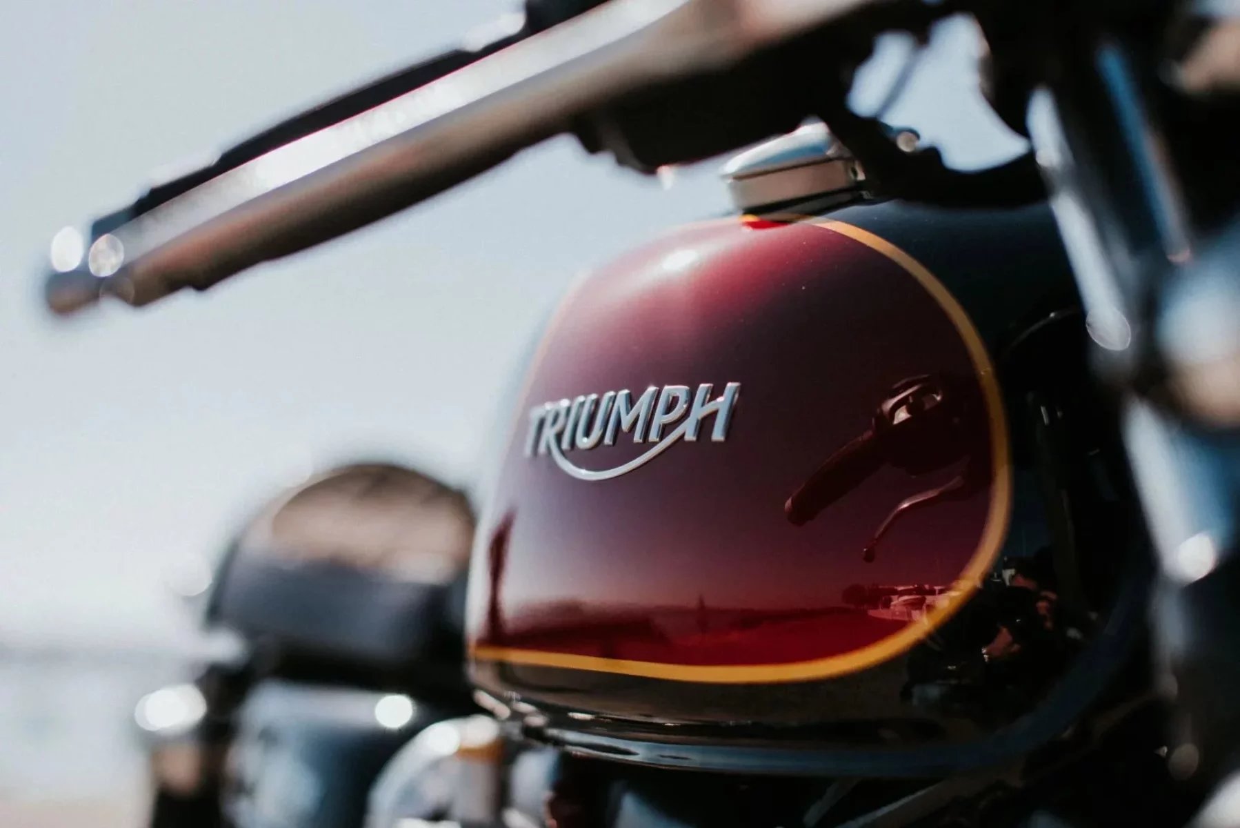 Gros plan reservoir triumph rouge candy filet or