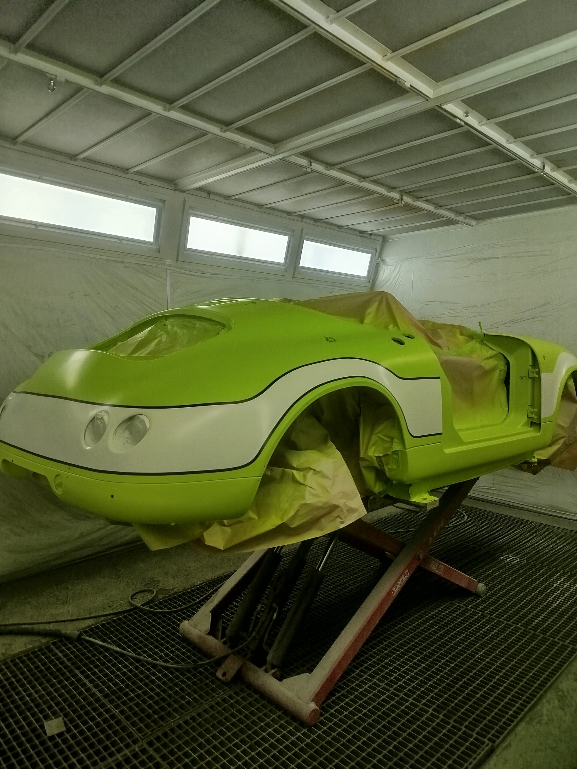 Pgo speedster peinture vert pomme profil cabine